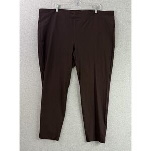 Eileen fisher pants womens 3X brown knit pull on slim fit
